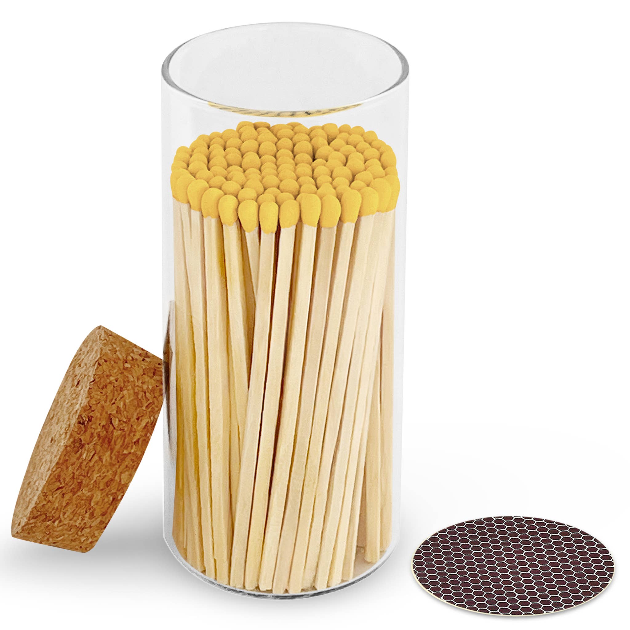 Thankful Greetings - Vendita all'ingrosso Fiammifero - Fiammiferi di sicurezza da 10 cm in barattolo con tappo in sughero grande - colori a scelta12