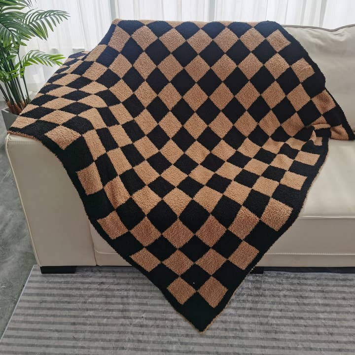 ACCITY - Wholesale Throw Blanket - PLAID STRIPED KNITTED BLANKET SOFA BLANKET_CWMM0320