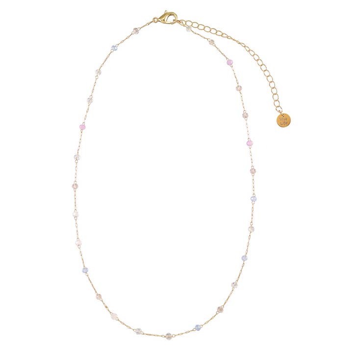 Zierliche Glaskristall 15" Halskette-12 Stück für den Großhandel von World End Imports Jewelry & Gifts