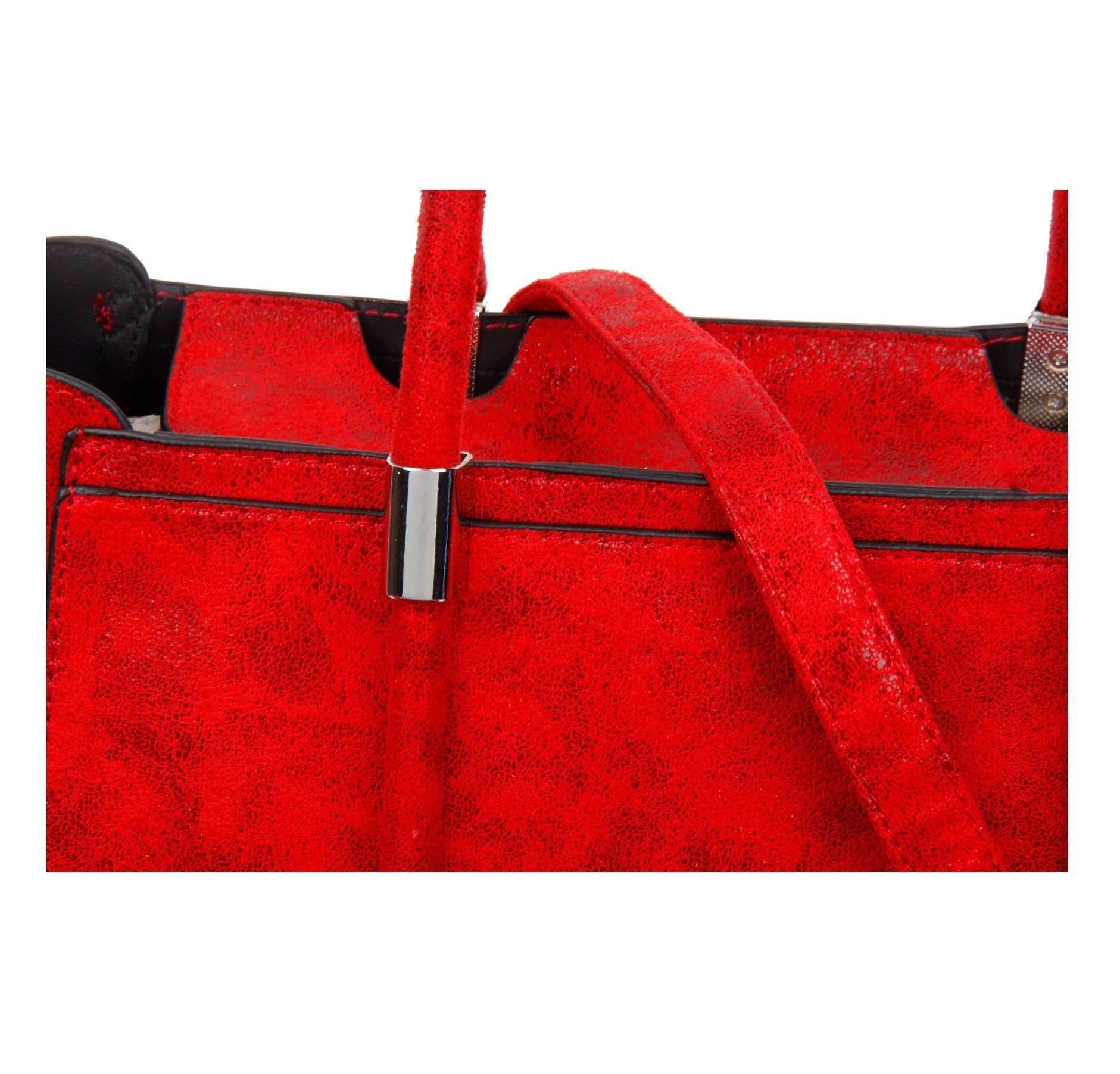 Superbia - Wholesale Top Handle Bag - Women's - Medium Size Metallic  Bag in Bag with Long Strap-70385