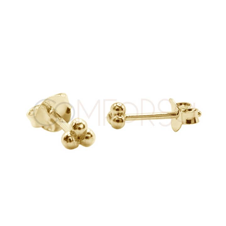 Pendiente Asterisco 6Mm Plata 925 Chapada En Oro para venta al por mayor de COM FORSA SL