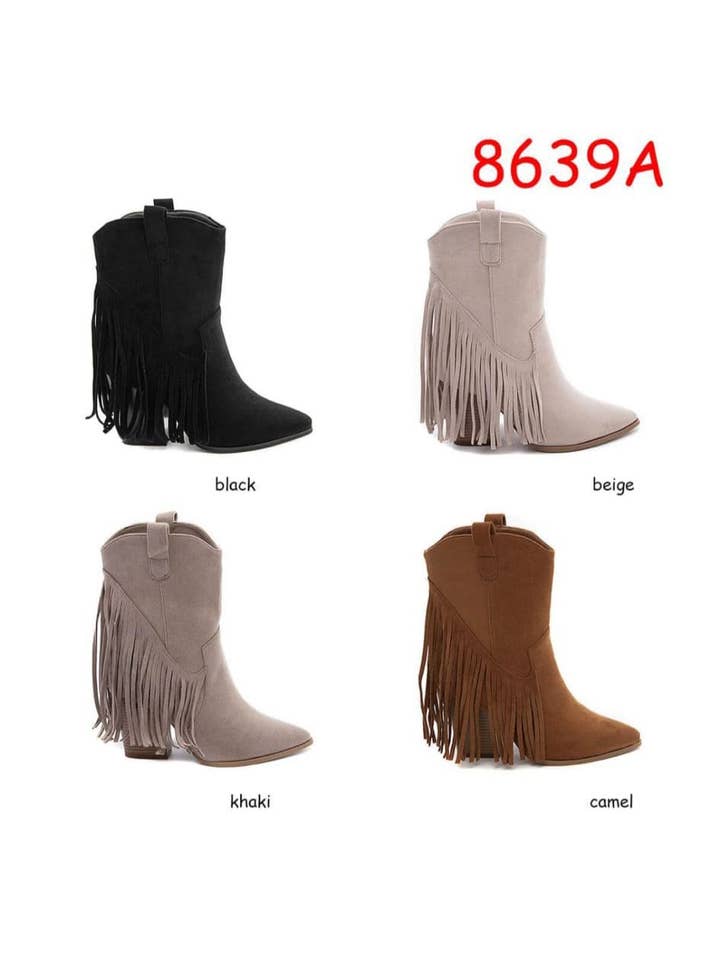 Texanboots med kort skaft och bred klack för wholesale av Vera Shop