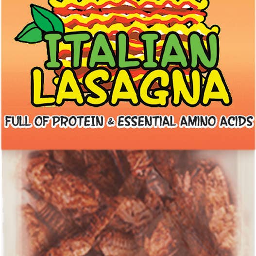 CHIRPEEZ FLAVORED CRICKET SNACKS - Italian Lasagna for wholesale by EntoLife Edible Insects - Crickets, Ants & Scorpions!
