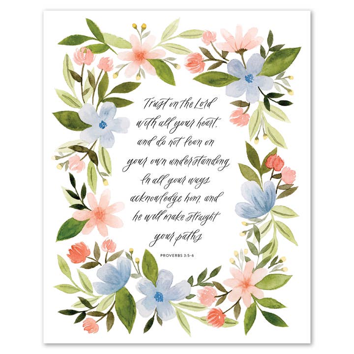 Trust in the Lord Art Print for wholesale by Selah Paper