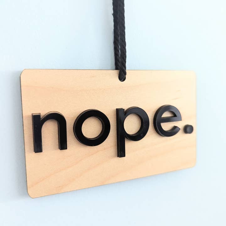 Yep / Nope Don't disturb door hanger, meeting in progress for wholesale by Chikai Shop
