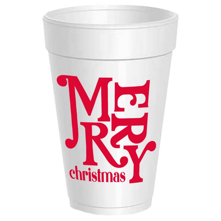 Merry Christmas Block - 10 Pack for wholesale by Sassy Cups