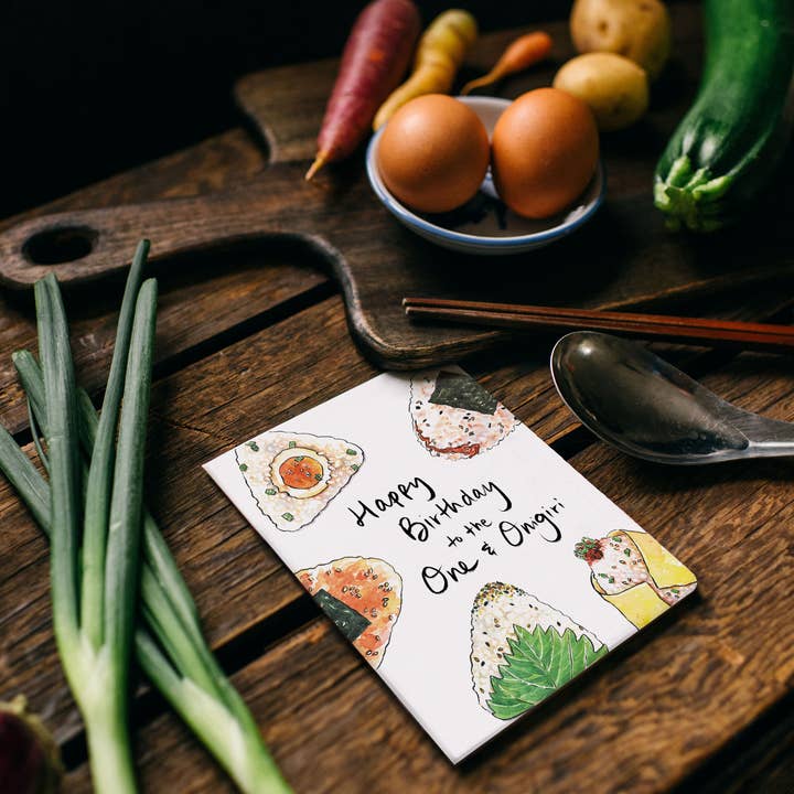 Gotamago - Wholesale Birthday Card - Onigiri Birthday -- Greeting Card3