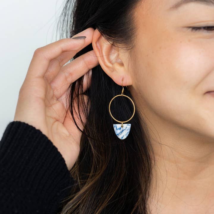 Spiffy & Splendid - Wholesale Dangle Earrings - Iris Earrings - Greek Goddess Blue2