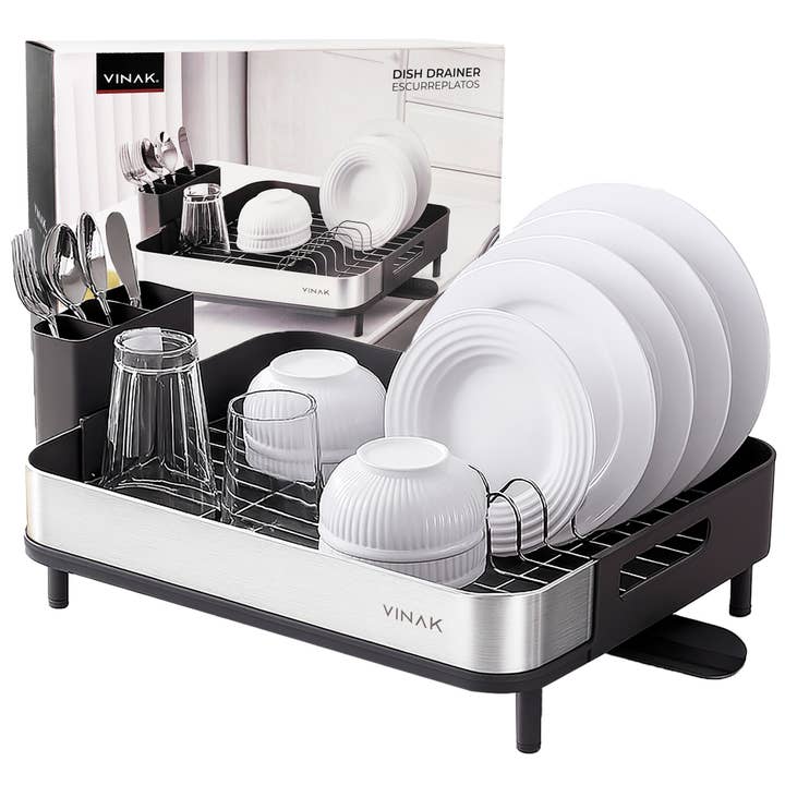 VINAK - Afdruiprek - Roestvrijstalen Bordenrek voor wholesale door VINAK