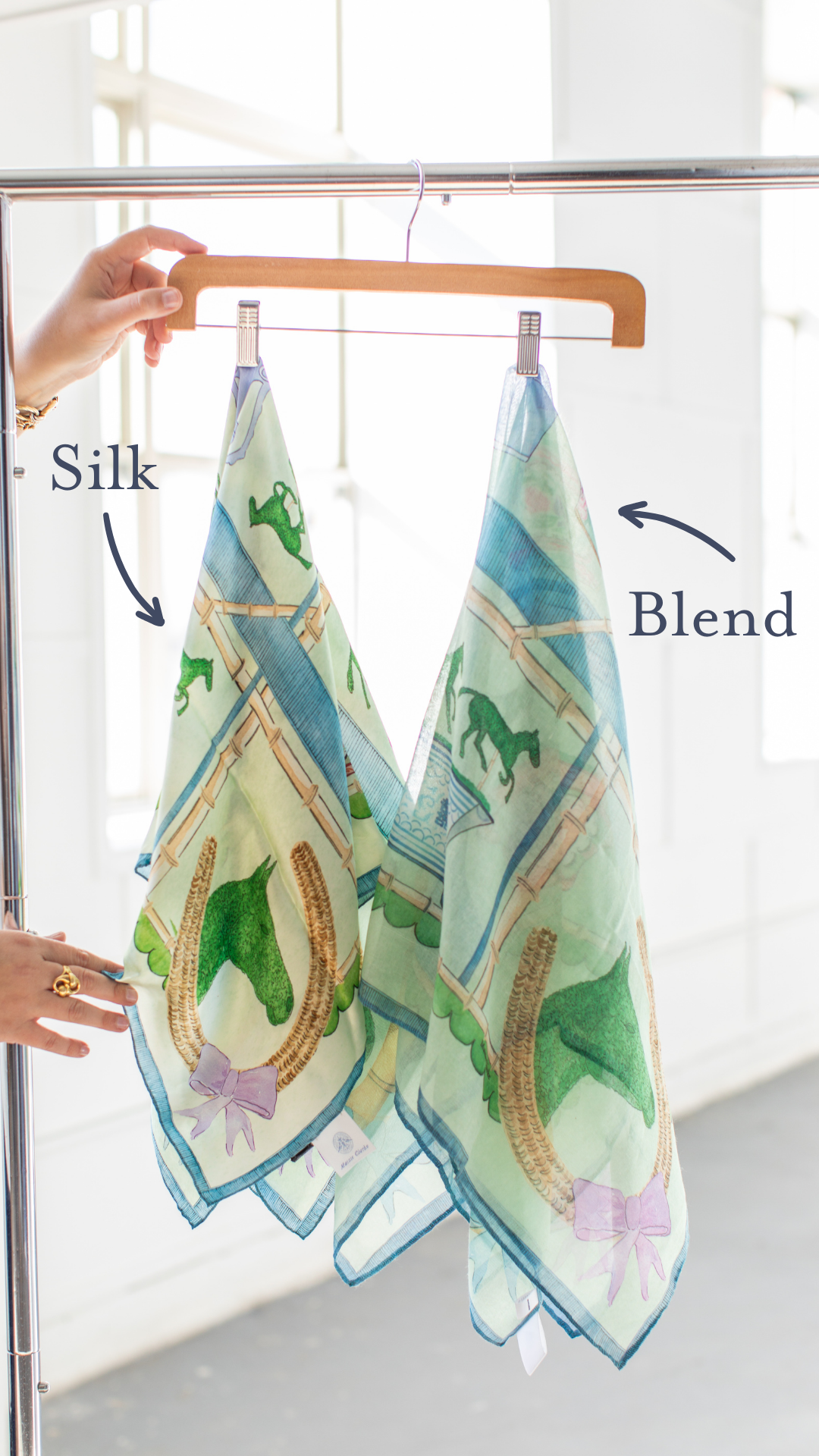 Maizie Clarke LLC - Wholesale Scarf - Women's - Equestrian Topiary Scarf2