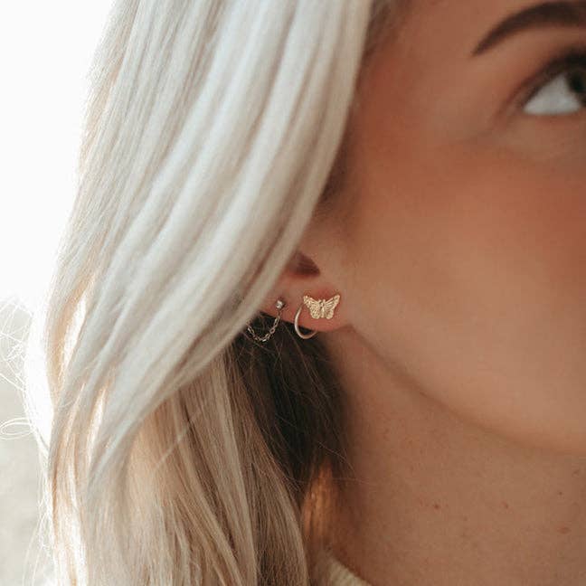 Barberry & Lace Handmade Jewelry - Wholesale Stud/Post Earrings - Butterfly Stud Earrings2