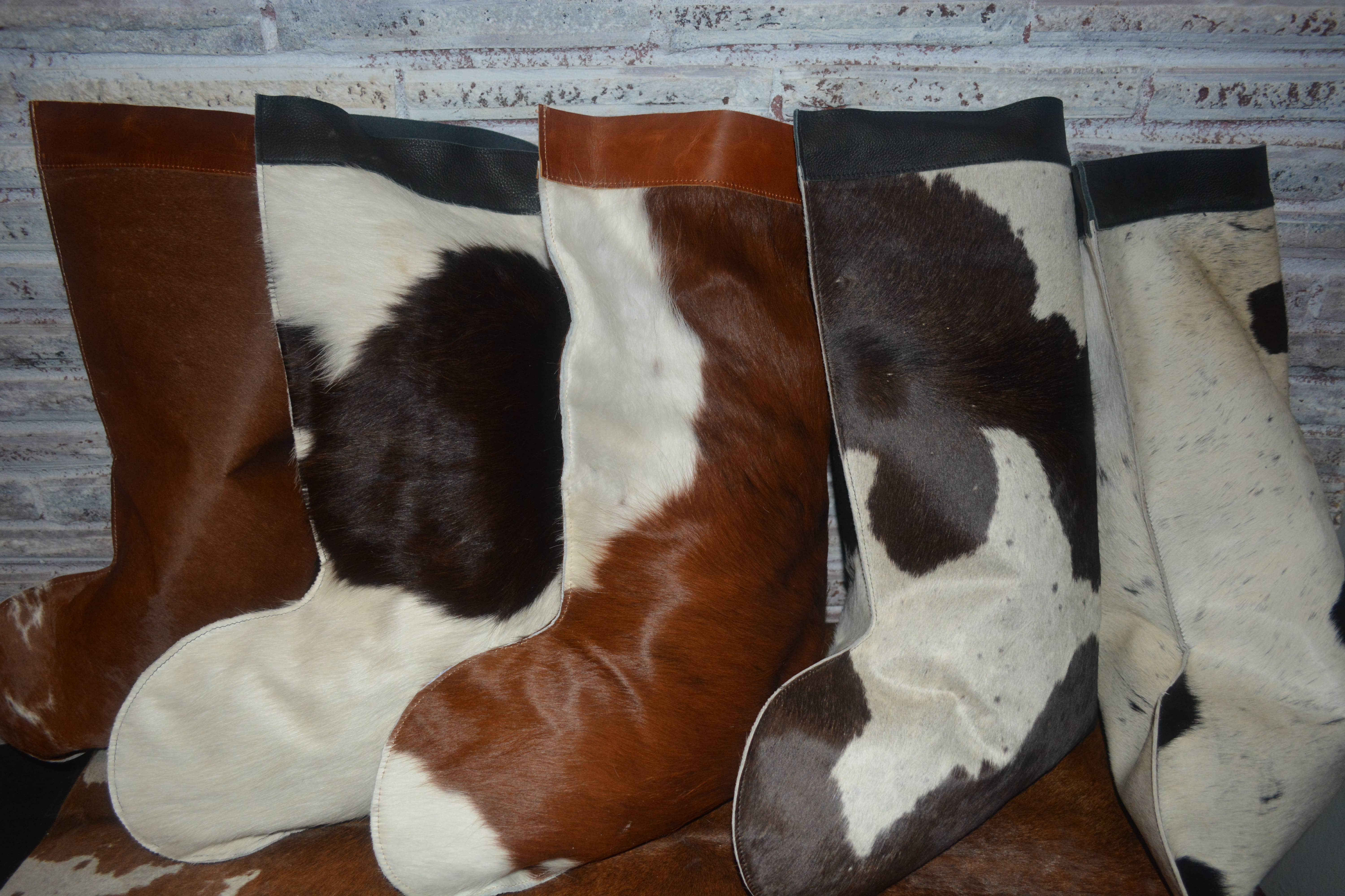 FRINGE & LUXE - Wholesale Christmas Decoration - Giant cowhide stockings 1