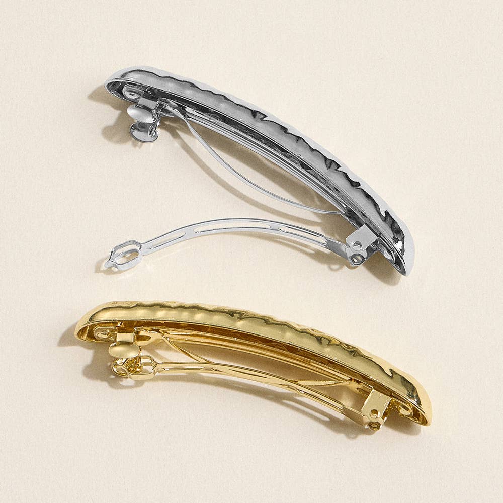 Sensibling Corp. - Wholesale Barrette - Women's - Textured Metal Barrette1