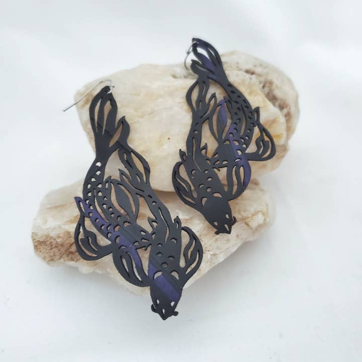 Koi Fish Rubber Earring for wholesale by ABD Culture