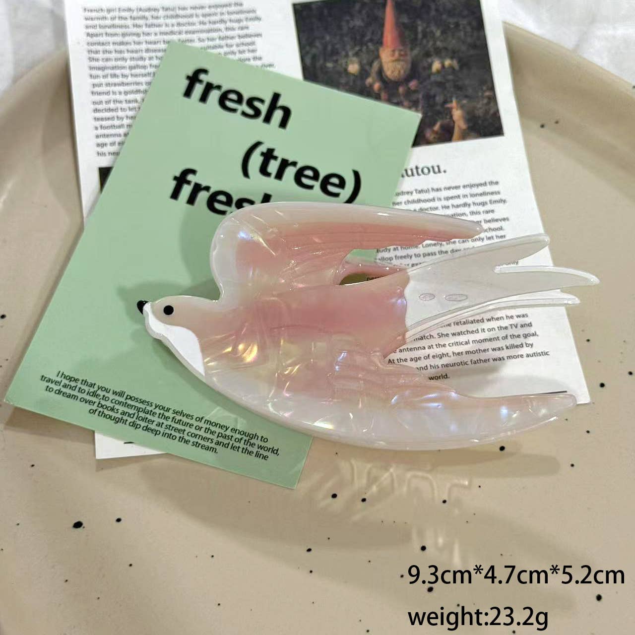 SoapElenGlen - Wholesale Hair Clip - Women's - Iridescent Swallow  - Shaped Bird Hair Claw Clips 1