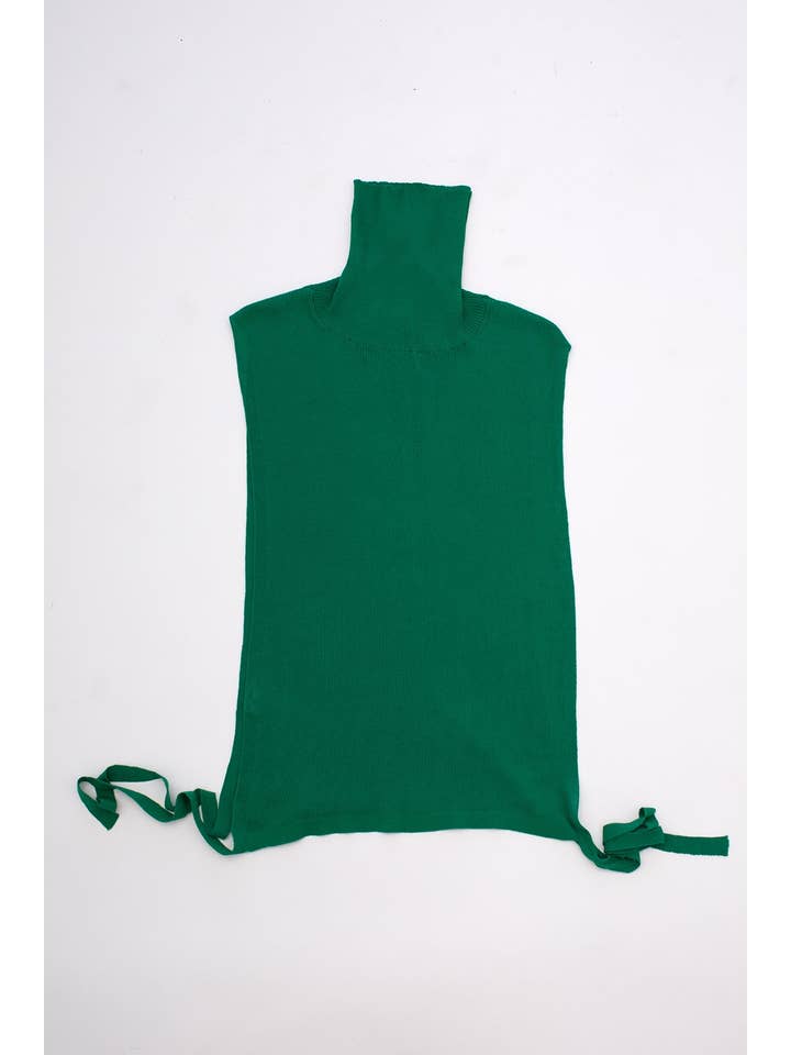 Green Turtleneck Bib Knit Tank for wholesale on Faire4