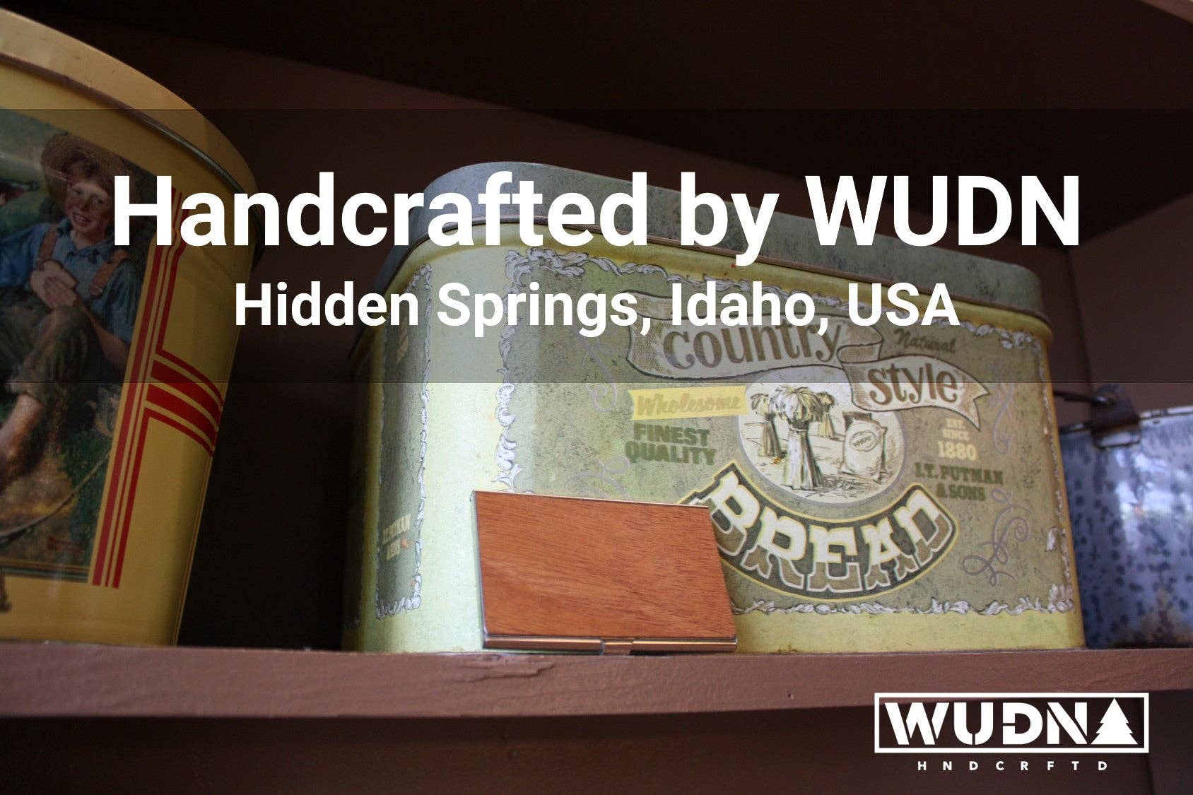 WUDN Handcrafted – Großhandel Visitenkartenetui – Handgefertigter Visitenkartenhalter aus Holz mit Sägezahn-Bergmotiv3