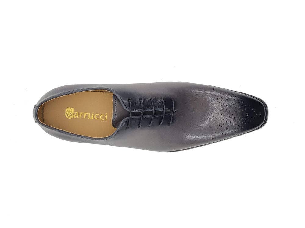 Carrucci Shoes - Wholesale Oxford Shoes - Men's - Hand Burnished Leather Wholecut Calf Oxford1