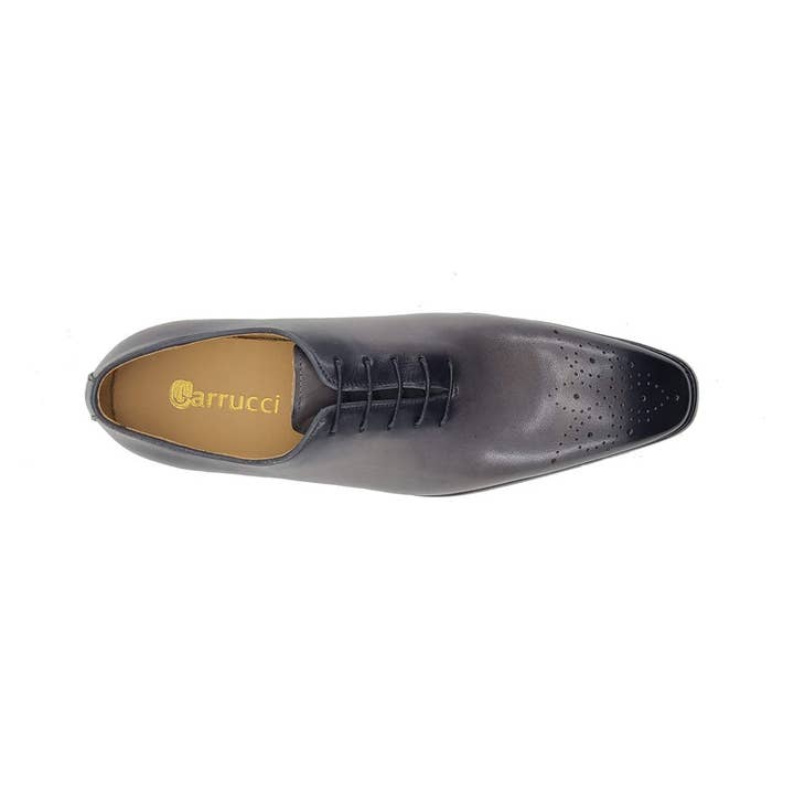 Carrucci Shoes - Wholesale Oxford Shoes - Men's - Hand Burnished Leather Wholecut Calf Oxford1