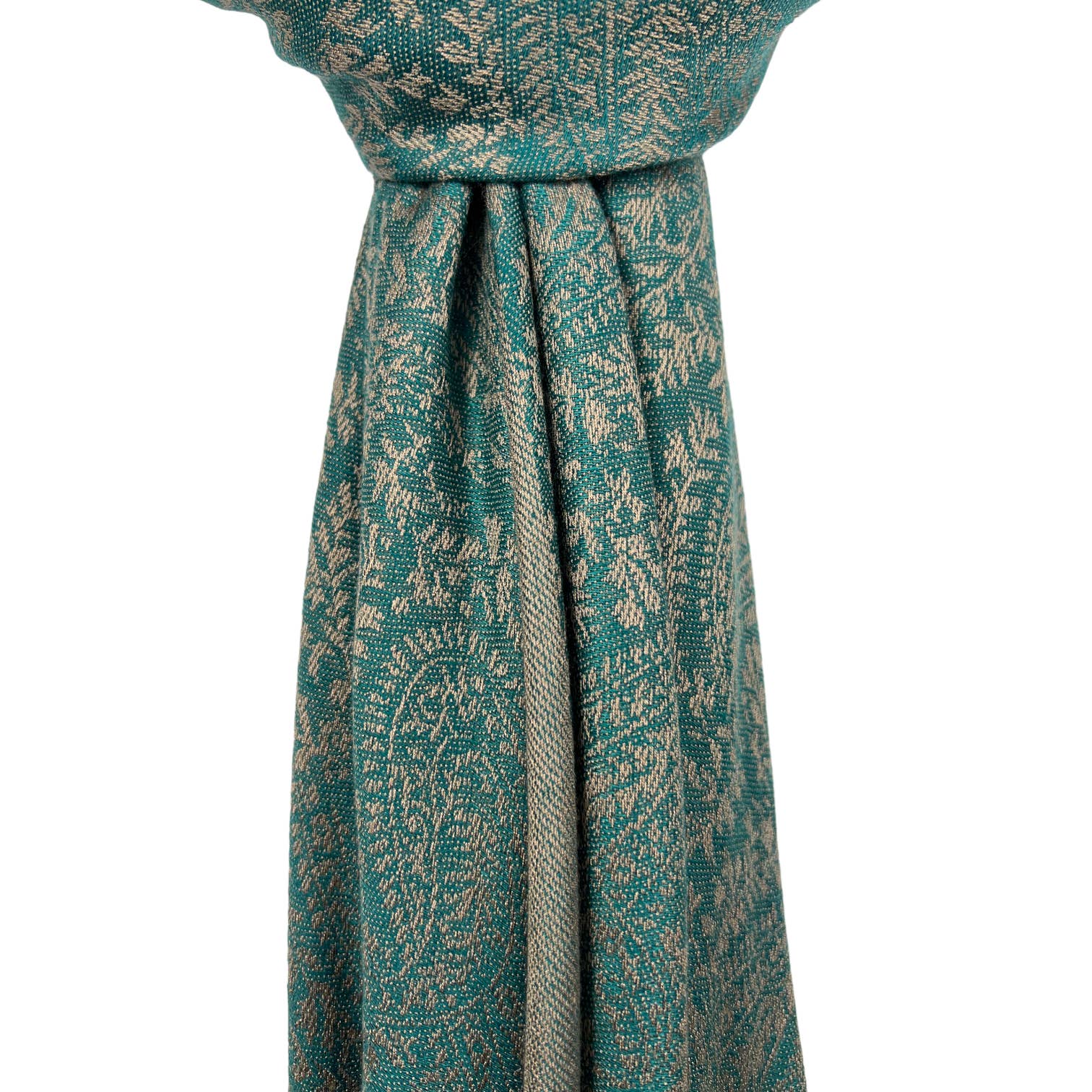 London Scarves - Wholesale Scarf - Women's - Plain pashmina with paisley print finished with fringes9