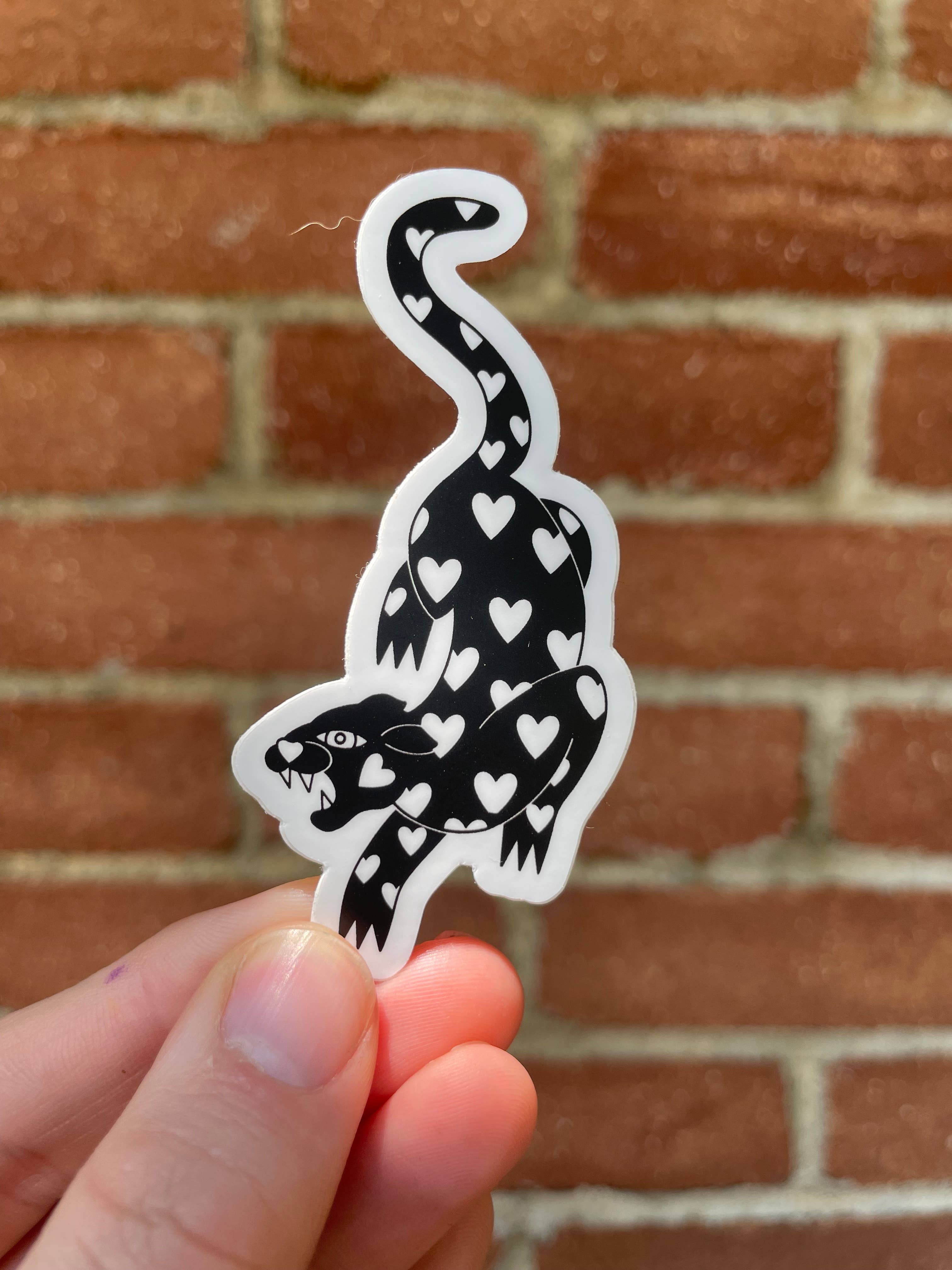Liminal Moon Art Club - Wholesale Sticker - Black Heart Panther Sticker1