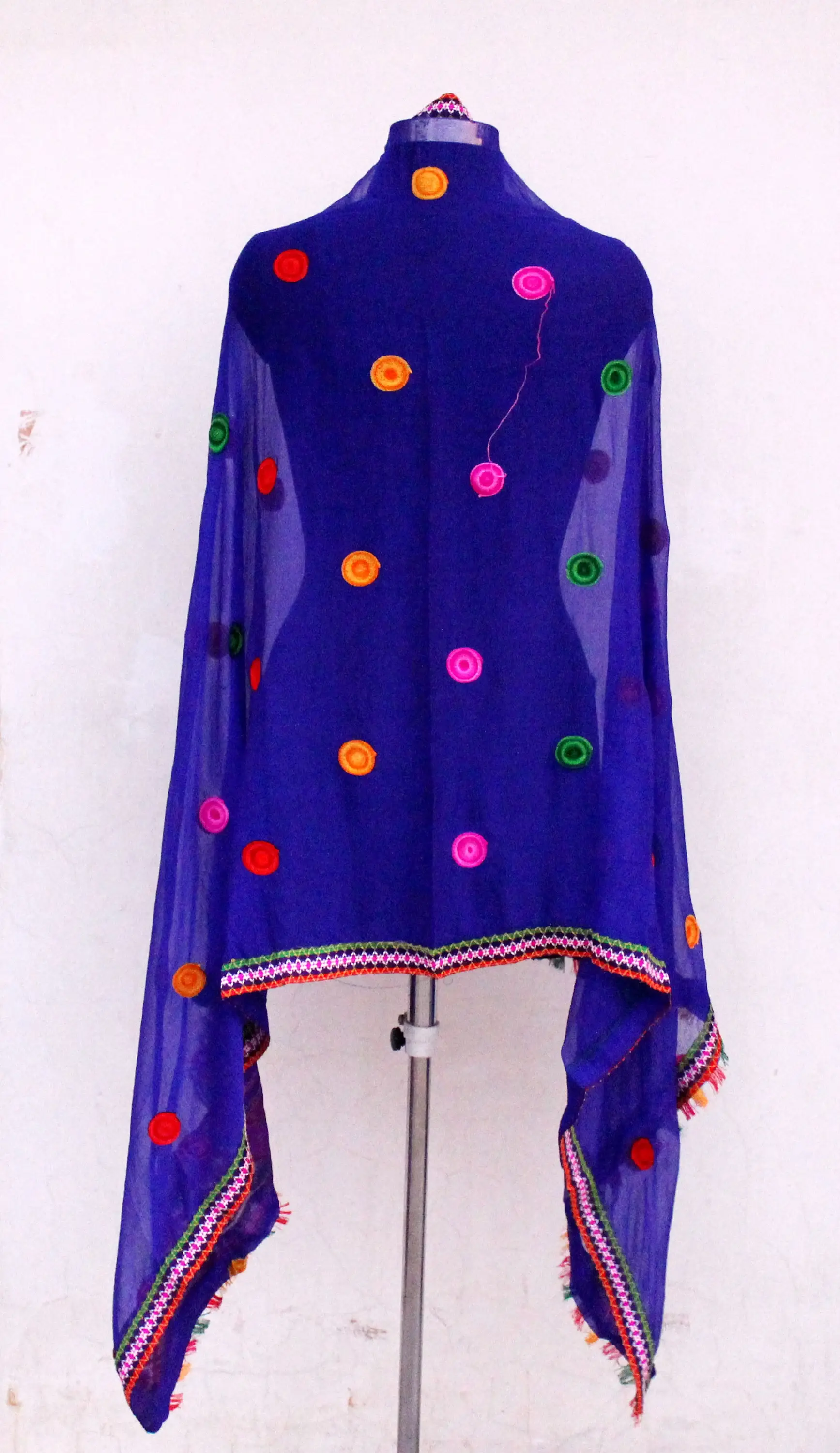 Bhawana Handicrafts – wholesale Scarf – Women's – Phulkari Dupatta- Women's Phulkari Dupatta, Scarf, Multicolo2