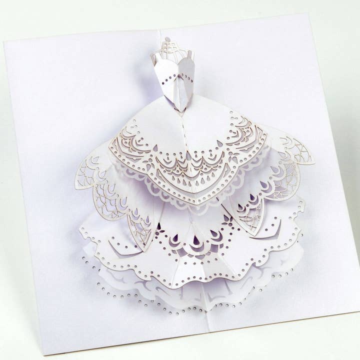 Tarjeta de felicitación con vestido de novia UWP Luxe Pure Alchemy para venta al por mayor de Popshots Studios