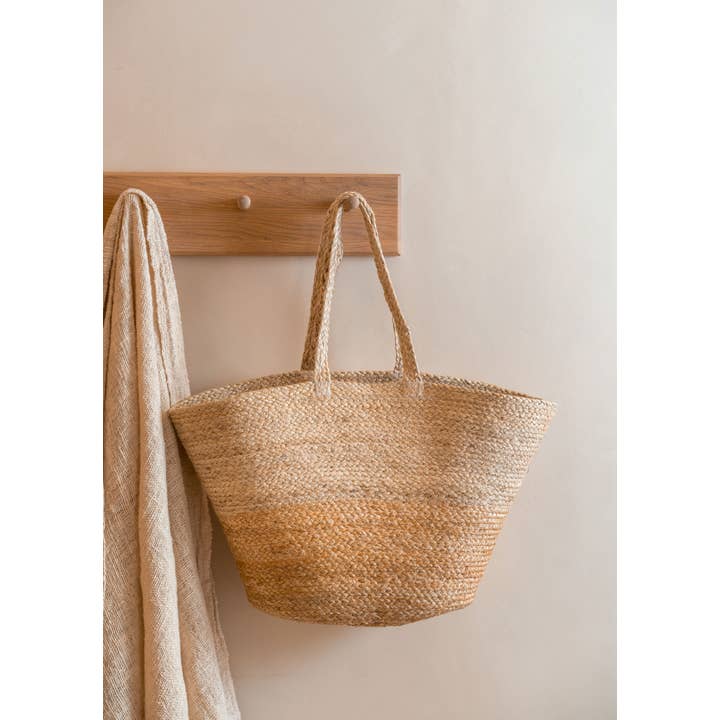 Turtle Bags - Wholesale Basket - Block Design Jute Basket ( X 1), Beach or Market3