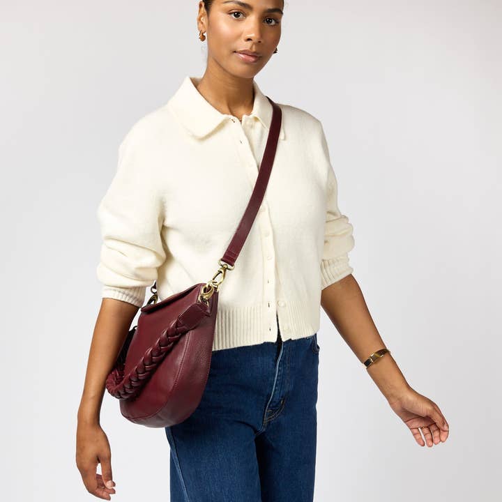 O My Bag - Wholesale Shoulder Bag - Women's - Lana - Dark Cherry Soft Grain6