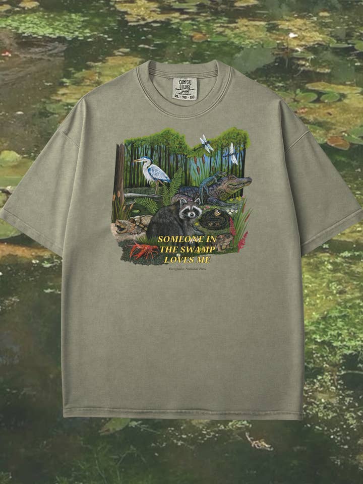 Everglades Natl Park Swamp Animals Adult Unisex T-Shirt for wholesale by Traildust Goods