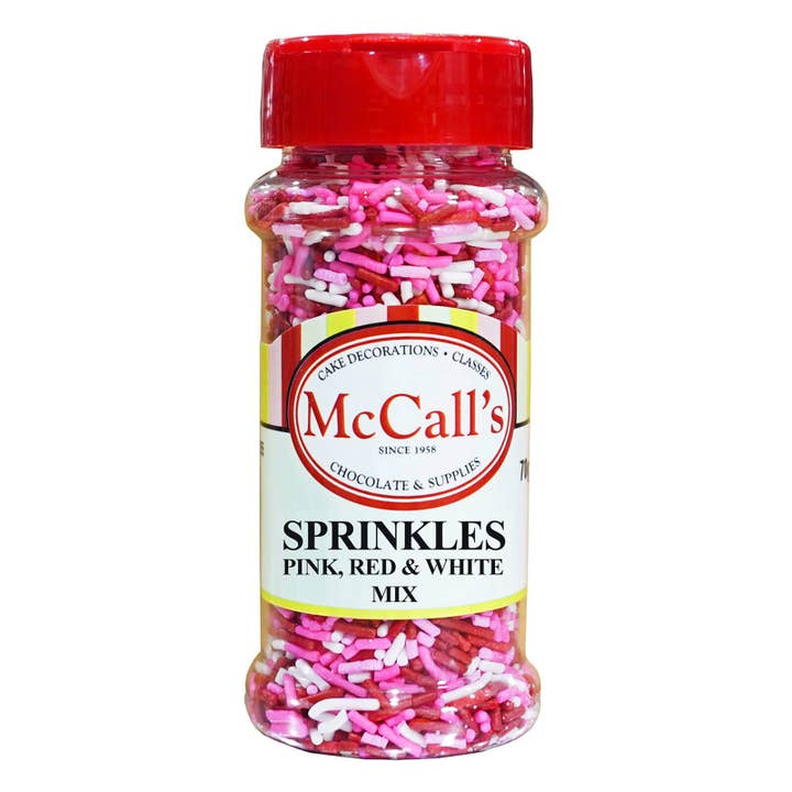 SPRINKLES PINK RED & WHITE MIX 70g for wholesale by McCall's