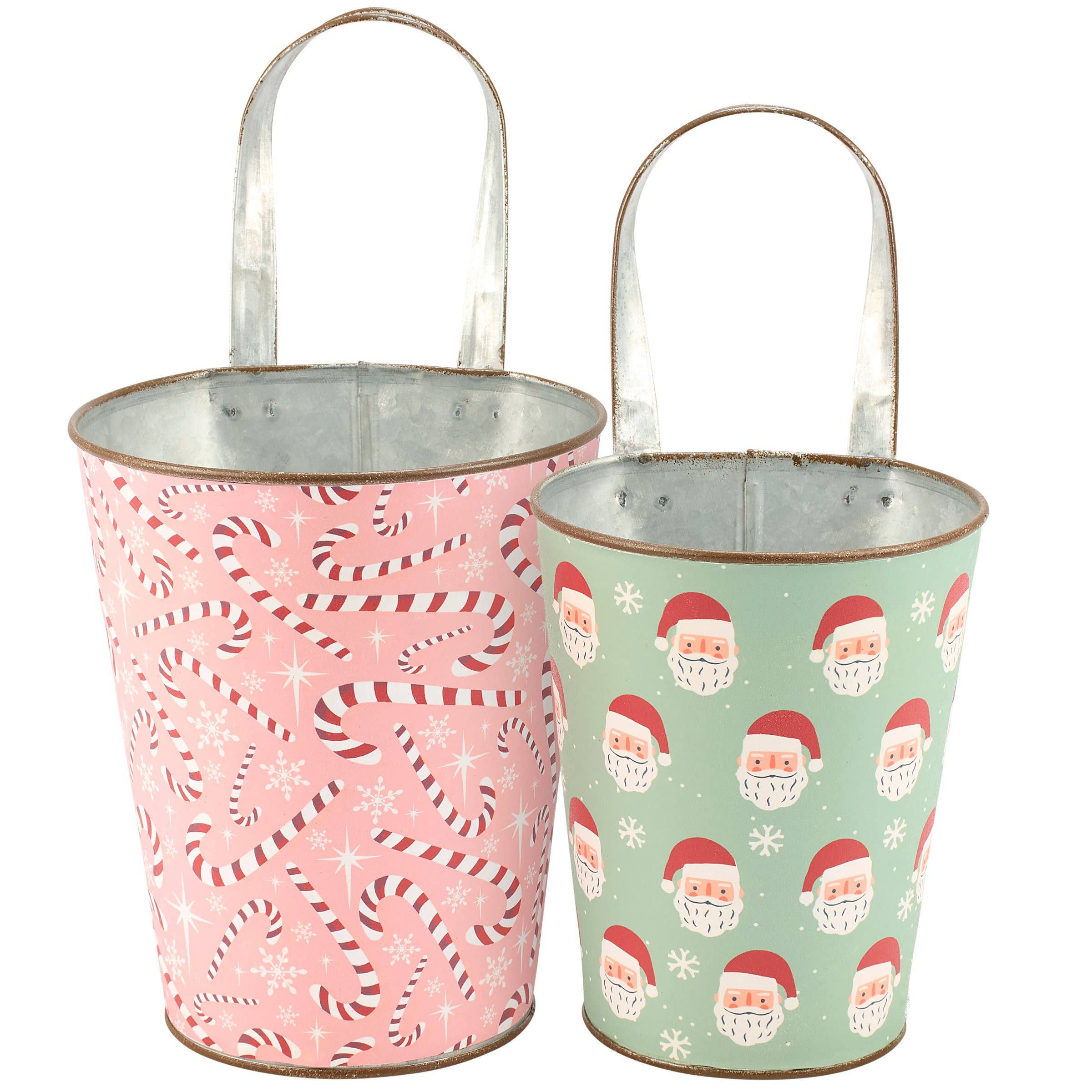 Primitives by Kathy - Wholesale Wall Accent - Candy Canes Wall Bucket Set2