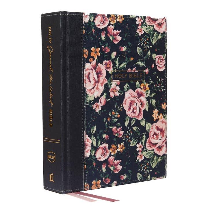 HarperCollins Christian Publishing - Wholesale Display Book - NKJV, Journal the Word Bible, Cloth over Board, Blue Floral,