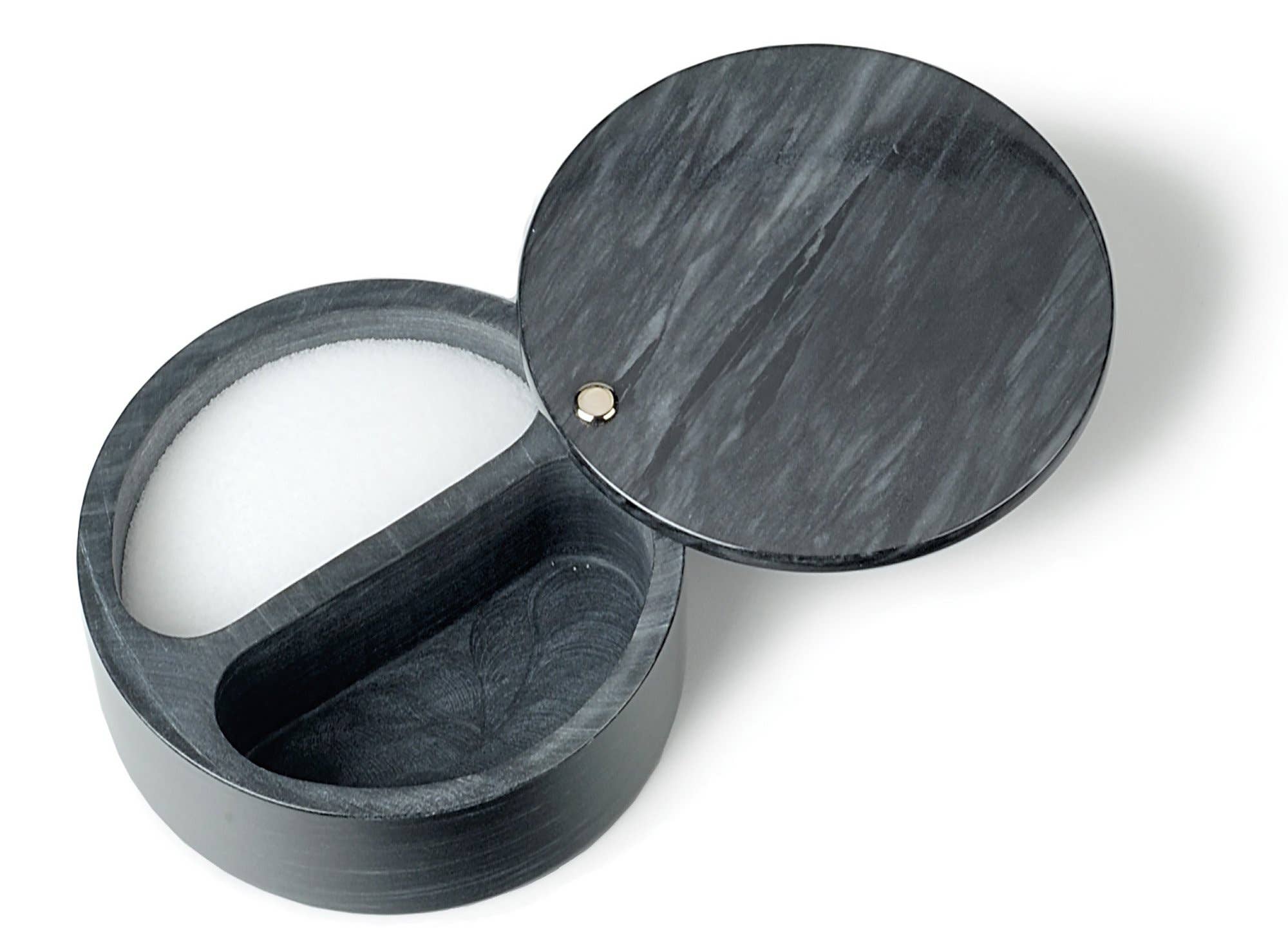 RSVP International - Wholesale Salt & Pepper Shaker Set - Salt Box - Black Marble3