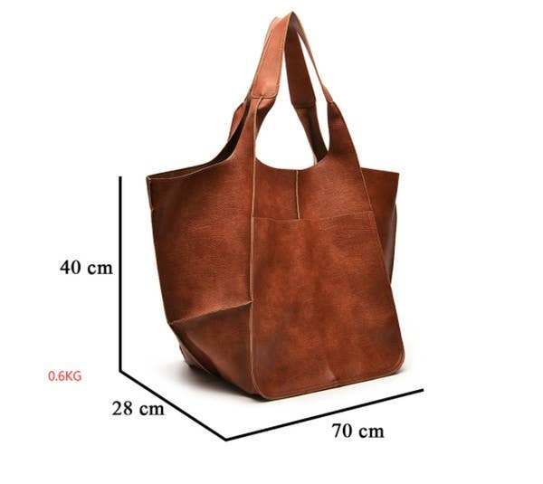 Little Trendy - Wholesale Shoulder Bag - Women's - Women's shoulder bag large capacity Soft PU leather handbag13