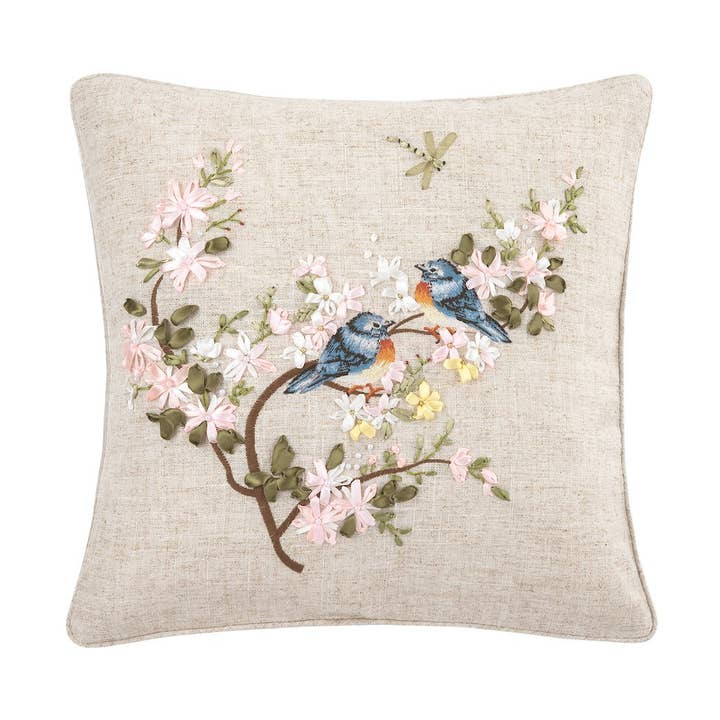 C&F Home - Wholesale Throw/Decorative Pillow - Spring Bluebird Bird Throw Pillow0