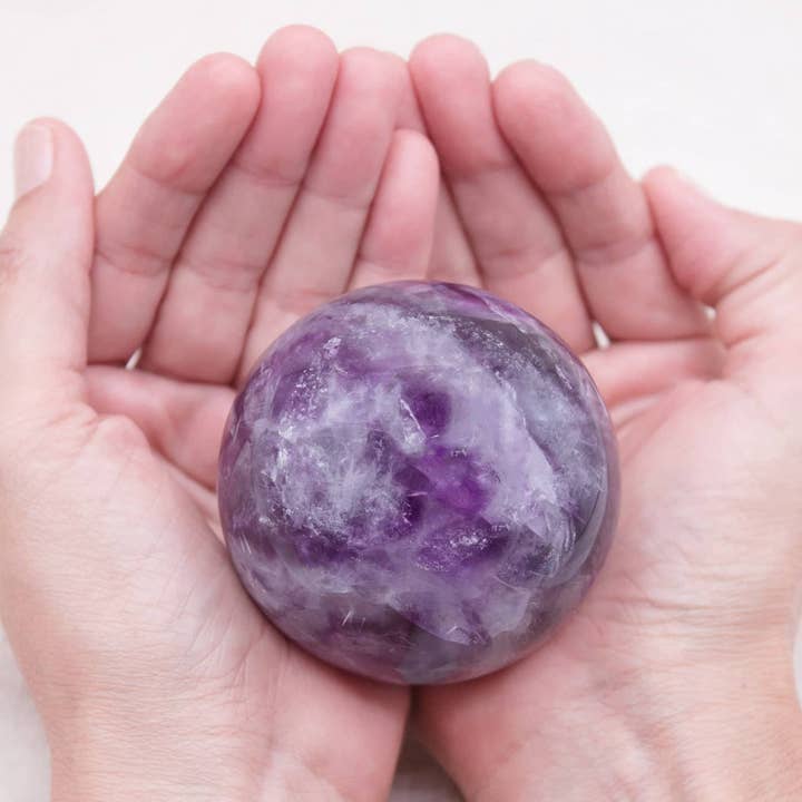 Tiny Rituals - Wholesale Spiritual Stone/Crystal - Rare Rainbow Fluorite Spheres - AAA Premium Quality121
