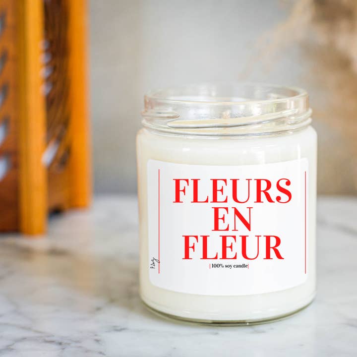 FLEURS EN FLEUR SOY CANDLE for wholesale by Oh D'Luxe Candle Company
