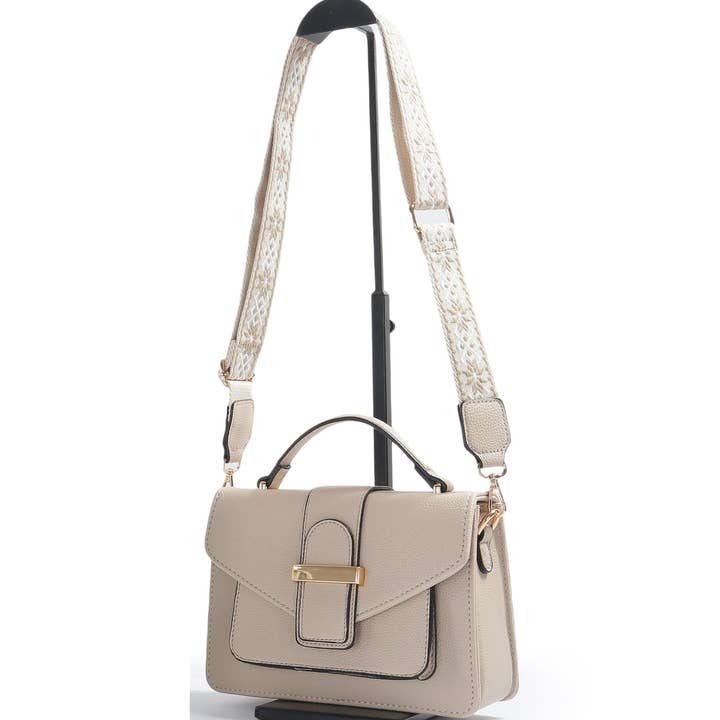 A7807-Sac à bandoulière/sac à bandoulière avec poche sur le devant et boucle pour la vente par Papaya Fashion Ltd