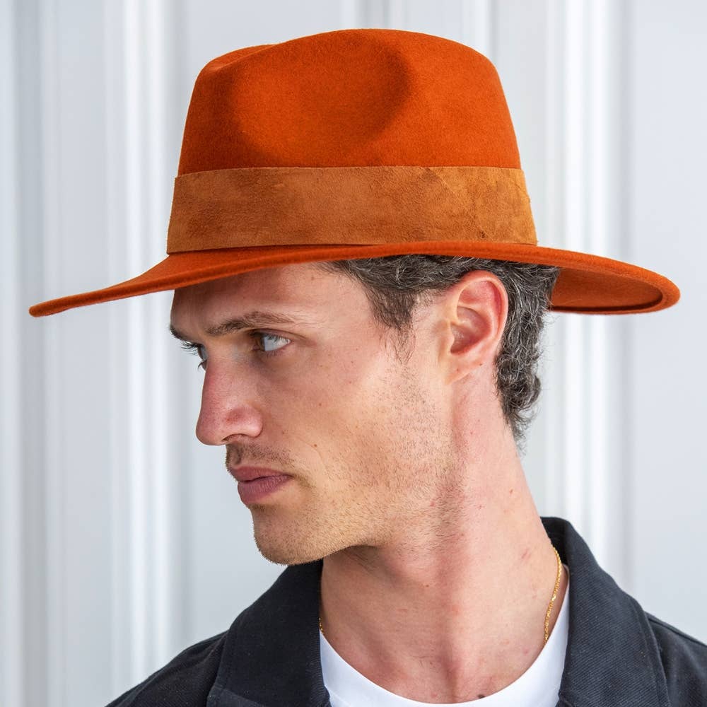 TRAVAUX EN COURS... - Wholesale Fedora - Unisex - WIDE BRIM HAT - leather braid47