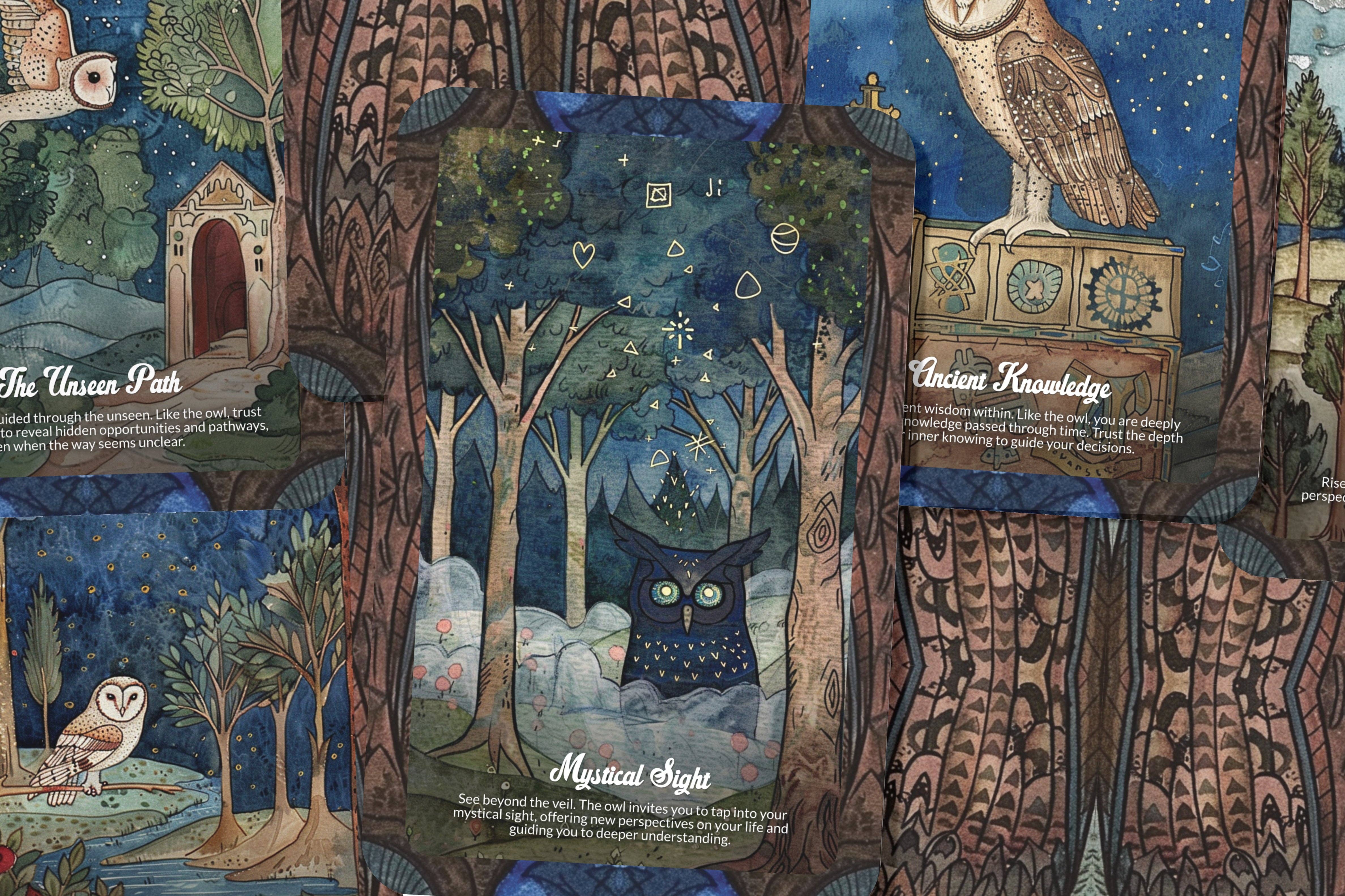 IBIZA TAROT – Cartas de tarô por atacado – Oráculo Místico de Penas: Olhos da Coruja - 22 Cartas7