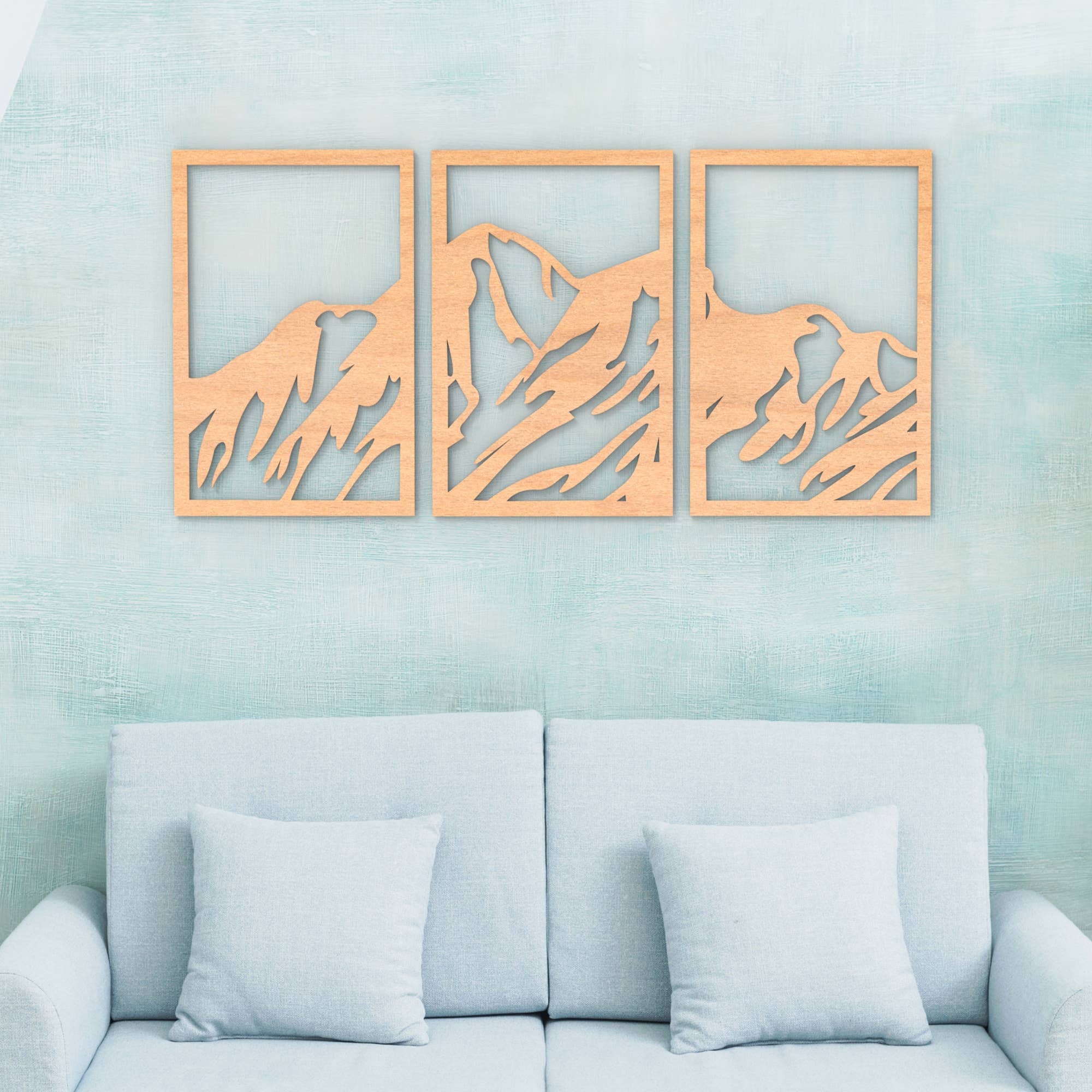 PeroWorx Designs - Wholesale Gallery Wall Set - Mountain Wall Art, Wood Wall Art, Housewarming Gift3