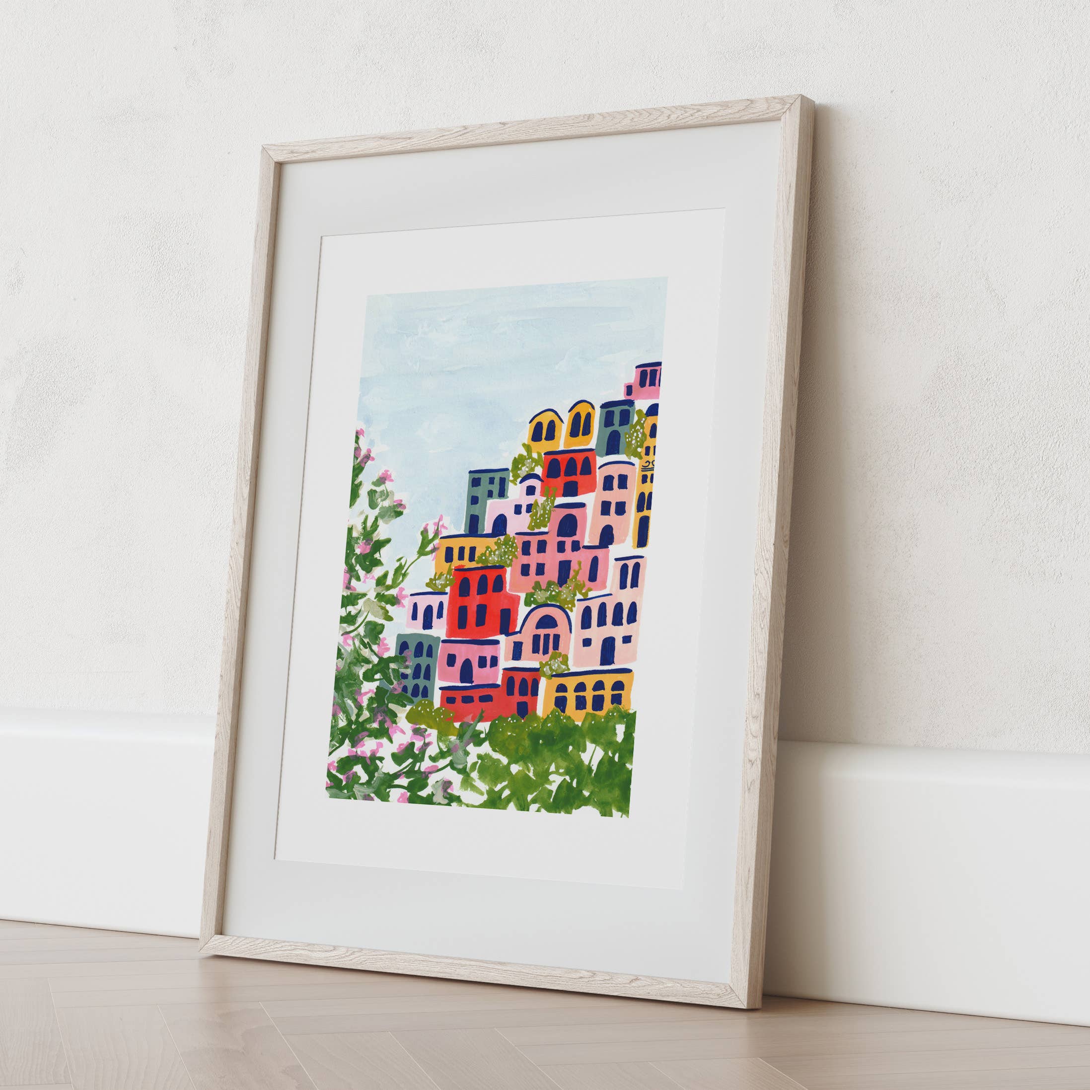 Emerald and Ivy Studios LLC - Wholesale Art Print - Positano Italy Colorful Art Print1