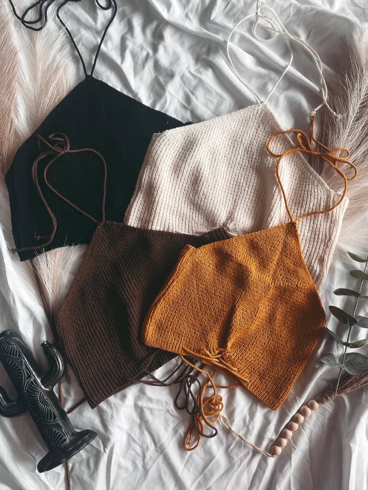 Mauve and Mallow Clothing Co - Vente Haut en maille – femme - Licol court #175612 Boho5