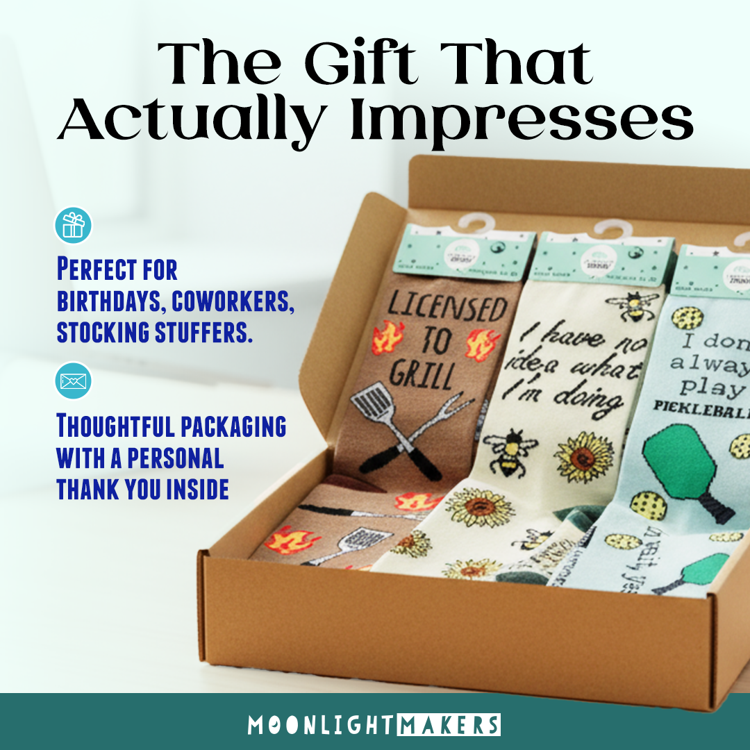 Moonlight Makers – Großhandel Socken - Unisex – Let That Shiitake Go — Lustige Unisex-Socken — Mushroom, Yoga5