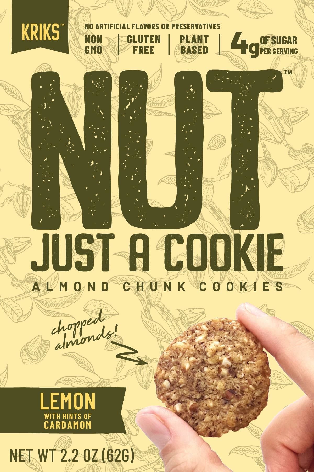 Nut Just a Cookie - Wholesale Cookie - Nut Just A Cookie  Lemon Cardamom 2.2oz5