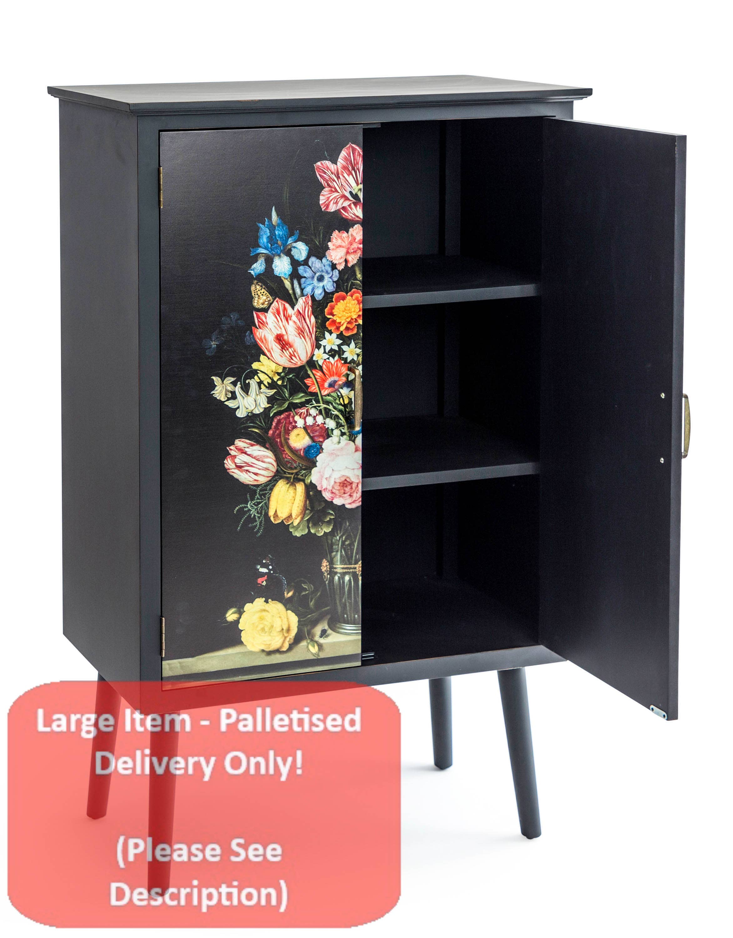 McGowan & Rutherford Ltd – wholesale Cabinet – Tall Floral Bouquet Boho Side Cabinet1