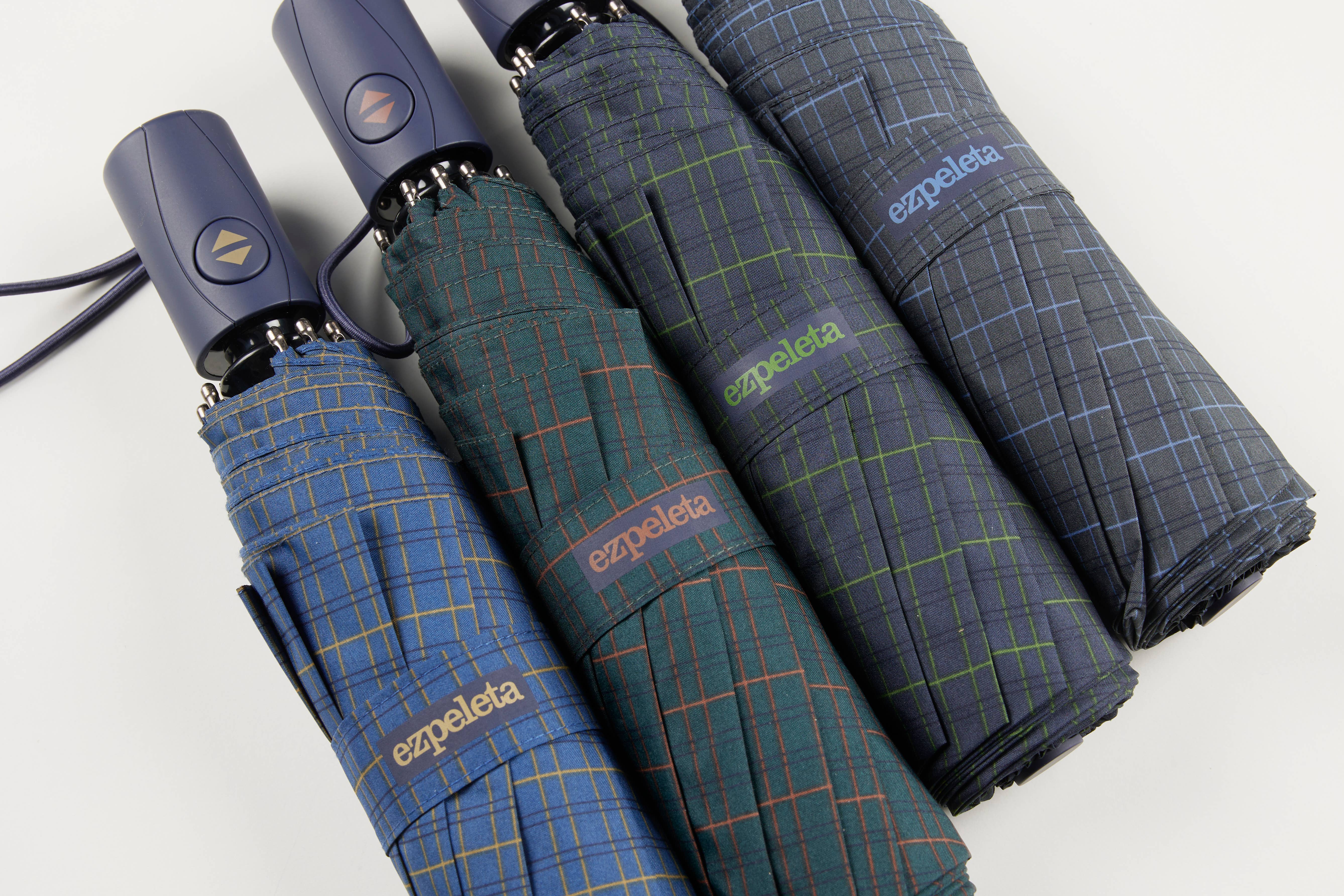 Ezpeleta - Vente Parapluie – unisexe - Parapluie pliant automatique à motifs à carreaux Ezpeleta1