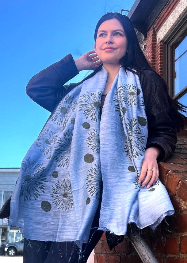 Wooven - Wholesale Scarf - Women's - Screen Printed Silk Blend Scarves in 13 colors and patterns, hand printed in Vietnam3