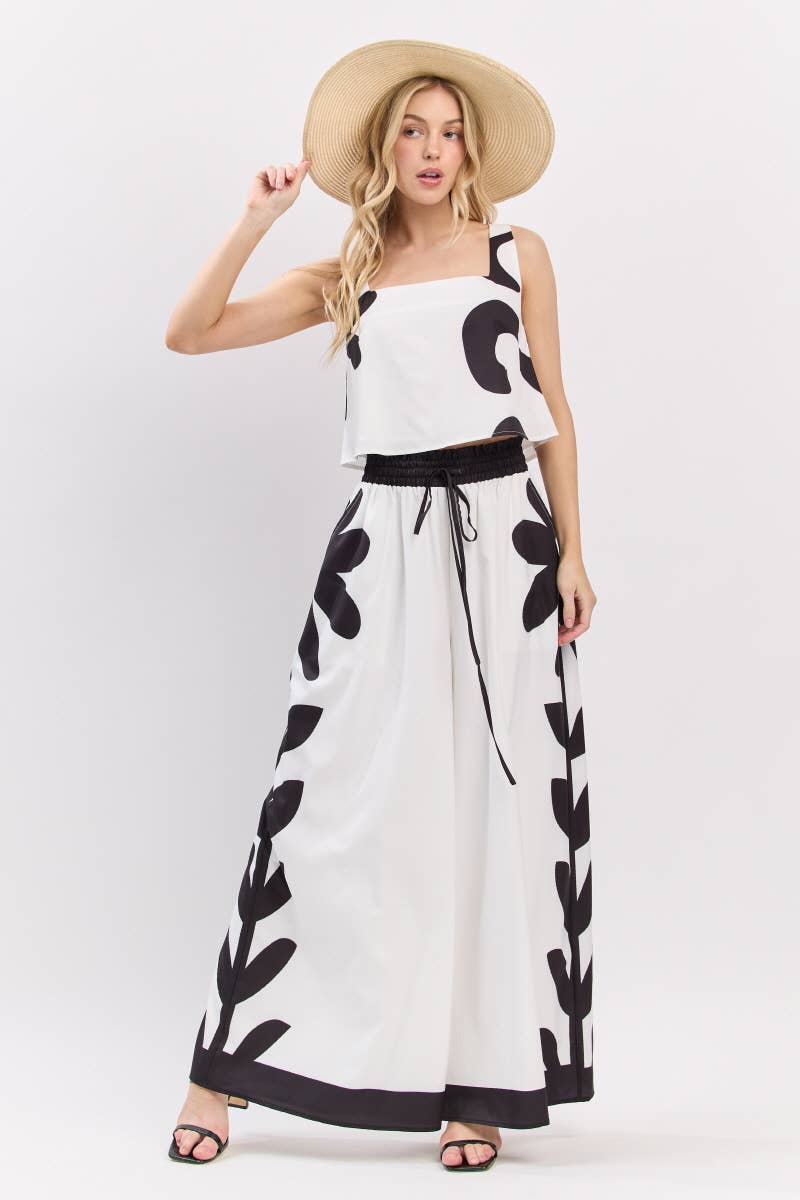 Peace Love Line - Wholesale Top & Pant Set (NOT Loungewear) - Women's - PL7472 - PRINTED WOVEN TOP AND PANT SET7